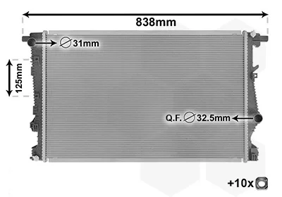 Радіатор охолодження JEEP CHEROKEE 14+ Van Wezel 21012700 (фото 1)