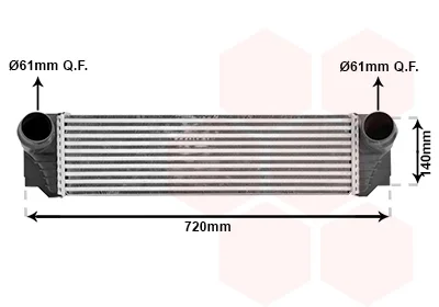 Інтеркулер BMW 5 (F10)/7 (F01/F02/F03/F04) 2.0/3.0D 08- (вир-во) Van Wezel 06004376
