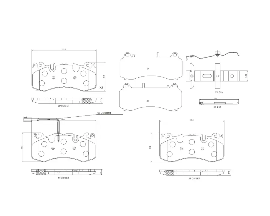 Гальмівні колодки дискові BREMBO P48005 (фото 1)