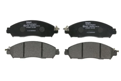 Гальмівні колодки пер. LEAF Electric 17-, NV200 e-NV 14- (Akebono) Delphi LP3291
