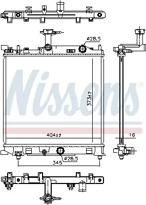 Радіатор SUZUKI CELERIO (14-) 1.0 i NISSENS 641777 (фото 1)