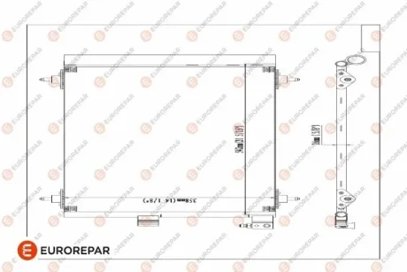 Радіатор кондиціонера Berlingo/Partner1.1/1.4/1.6HDI/1.9D 98- Eurorepar E163277