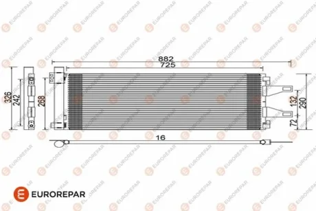 Радіатор кондиціонера JUMPER/BOXER 2.0-3.0 06- Eurorepar 1610161680