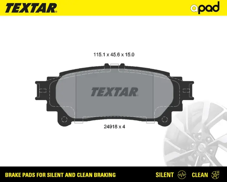 Колодки тормозные textar a-pad TEXTAR 2491801SC (фото 1)