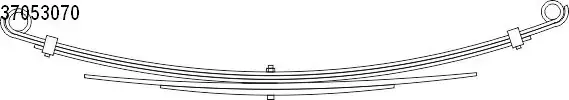 Рессора задняя (кол-во листов 3+2) 60x565/635 Nissan Navara D22 (98-04) (10.370. CS Germany 1037053070 (фото 1)