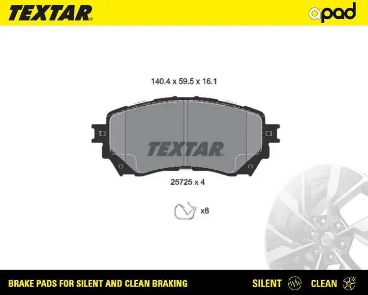 Колодки тормозные textar a-pad TEXTAR 2572501SC (фото 1)