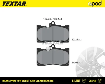 Колодки тормозные textar a-pad TEXTAR 2032501SC