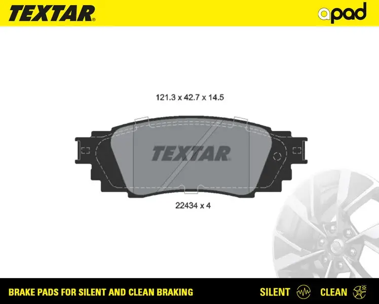 Колодки тормозные textar a-pad TEXTAR 2243401SC (фото 1)