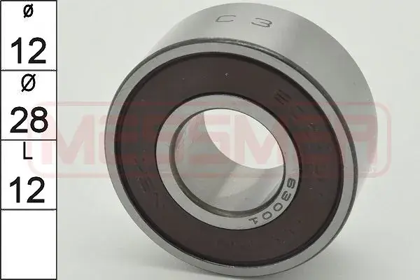 Підшипник 63001-2Z/C3PLHT23B Ball Bearing (28x12x12) ERA 218000 (фото 1)
