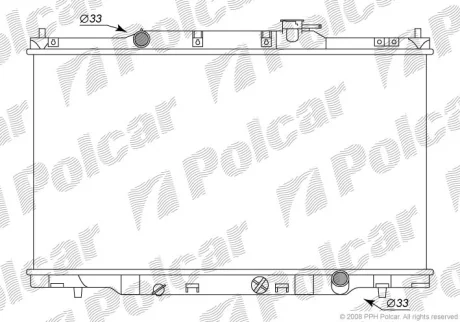 Радиатор охлаждения HONDA CR-V 2.0, 02-06, 19010PNLG01, 19010PNB003 Polcar 3876081