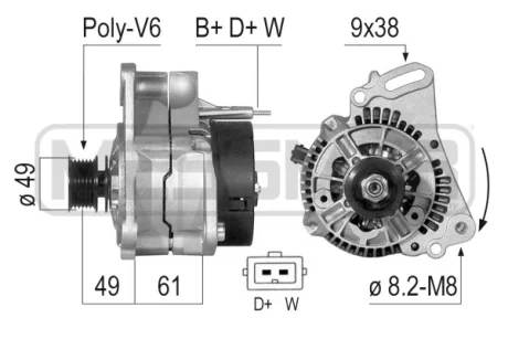 Генератор VW,SEAT ERA 210121A