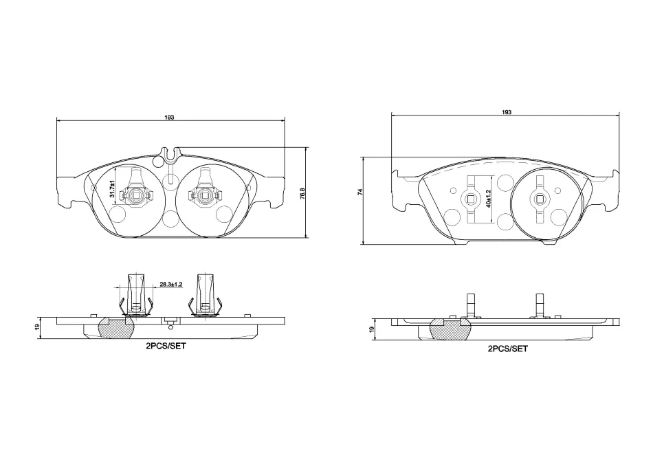 Гальмівні колодки дискові BREMBO P50106 (фото 1)