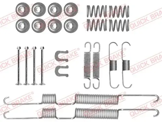 Монтажний набір гальмівної колодки TOYOTA 4 RUNNER I, 4 RUNNER II, 4 RUNNER III, HIACE / COMMUTER V, HIACE III, HIACE IV, HILUX V, HILUX VI, HILUX VIII, LAND CRUISER 1.5-4.7 08.84- QUICK BRAKE 1050074 (фото 1)