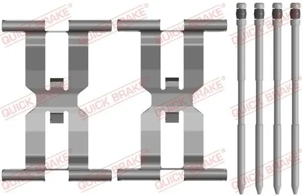 Монтажний набір гальмівних колодок передн LAND ROVER DEFENDER, DISCOVERY V, RANGE ROVER IV, RANGE ROVER SPORT II 2.0-5.0 08.12- QUICK BRAKE 1090143 (фото 1)