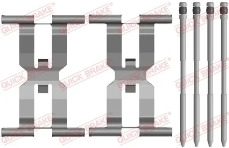 Монтажний набір гальмівних колодок передн LAND ROVER DEFENDER, DISCOVERY V, RANGE ROVER IV, RANGE ROVER SPORT II 2.0-5.0 08.12- QUICK BRAKE 1090143
