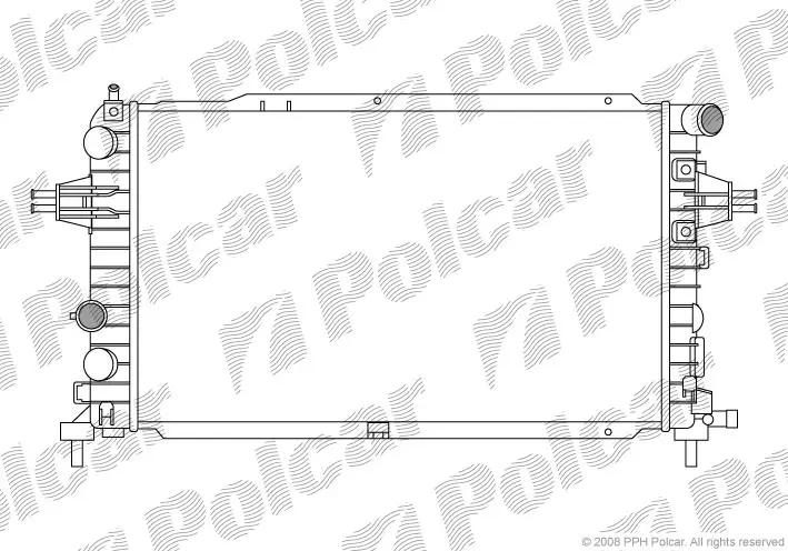 Радиатор охлаждения OPEL Astra H 04-, 1300267 Polcar 5509085 (фото 1)