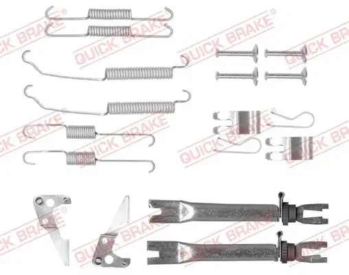 Монтажний набір гальмівної колодки FORD FIESTA, FIESTA VI, KA+ III 1.0-1.6D 05.02-12.20 QUICK BRAKE 1050882S (фото 1)