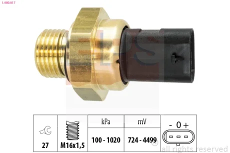 Датчик тиску оливи B-MAX 1.5 15-, C-MAX 1.5 15-, TRANSIT CONNECT V408 1.5 15- Eps 1980017