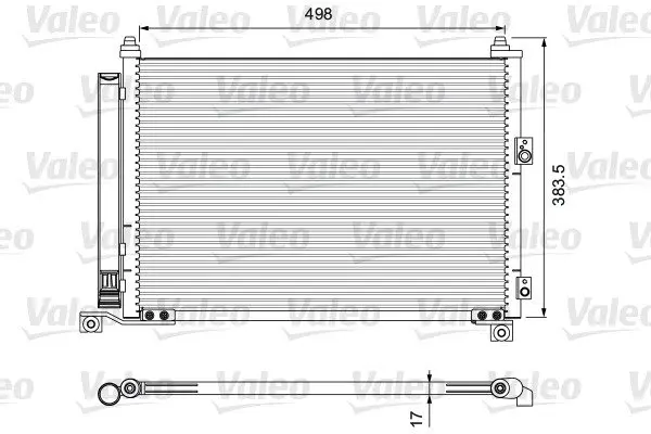 Радіатор кондиціонера (з осушувачем) FORD RANGER MAZDA B-SERIE, BT-50 2.2-3.0D 06.99- Valeo 814403 (фото 1)