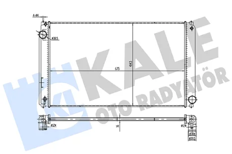 Радіатор охолодження двигуна (паяний) Toyota RAV4 IV (12-) 2.0 VVT-i/Lexus NX (14-) 2.5 Hybrid KALE OTO RADYATOR 362470