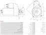 Стартер 12V 2.40kW As-pl S3028 (фото 5)