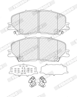 Комплект гальмівних колодок передн, ISUZU D-MAX III 1.9D 11.19- FERODO FDB5542