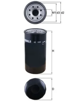 Масляний фільтр MAHLE KNECHT OC584