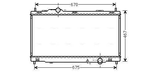 Радиатор охлаждения двигателя Lexus GS (05-) AVA AVA COOLING TO2495 (фото 1)