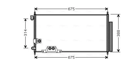 Радіатор кондиціонера Honda Accord VII (03-) 2.2i-CTDi AVA AVA COOLING HDA5239D