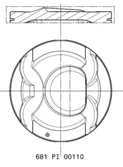 Поршень 77 (1,2) HYUNDAI ACCENT IV, ELANTRA V, I30, I40 I, I40 I CW, IX35, TUCSON, VELOSTER KIA CARENS IV, CEE\'D, PRO CEE\'D, SOUL I, SOUL II, SPORTAGE III, SPORTAGE IV 1.6/1.6LPG 06.10- MAHLE KNECHT 681PI00110000