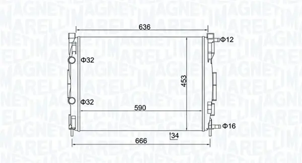 Радіатор двигуна MAGNETI MARELLI 350213153500 (фото 1)