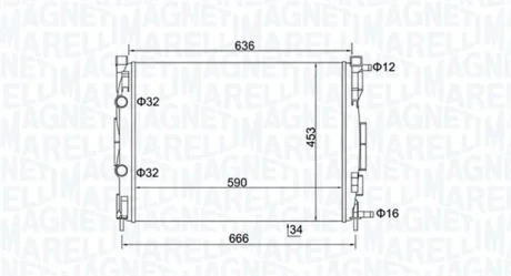 Радіатор двигуна MAGNETI MARELLI 350213153500