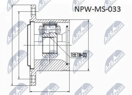 Шрус полуоси Nty NPWMS054