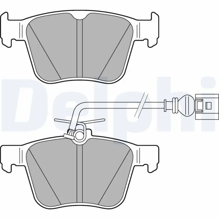 Комплект гальмівних колодок задн, AUDI A3, Q3, TT 2.5 03.15- Delphi LP3267 (фото 1)