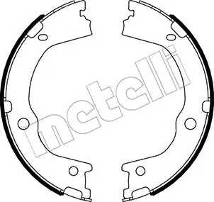 Комплект гальмівних колодок (барабанних) Metelli 53-0498 (фото 1)