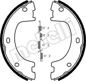 Комплект гальмівних колодок (барабанних) Metelli 53-0249K (фото 1)