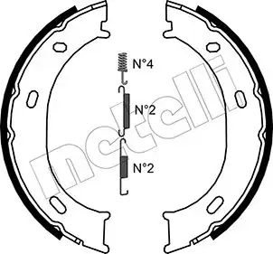 Комплект гальмівних колодок (барабанних) Metelli 53-0239K (фото 1)