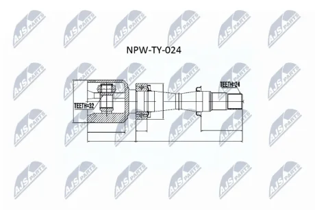 Шрус полуоси Nty NPWTY024