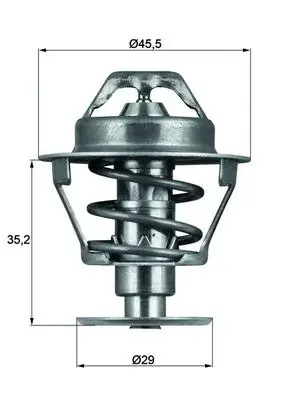Термостат системи охолодження (89°C) CITROEN AX, SAXO, XSARA, ZX NISSAN MICRA II PEUGEOT 106 I, 106 II ROVER 100 / METRO, CITYROVER 1.4/1.4D/1.5D 09.88-12.05 MAHLE KNECHT TX8189D (фото 1)