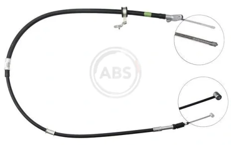 Трос ручного гальма зад. RAV 4 II 00-05 Л. (диск) (1425/1180) A.B.S K19397
