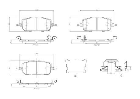 Комплект гальмівних колодок з 4 шт. дисків BREMBO P49067