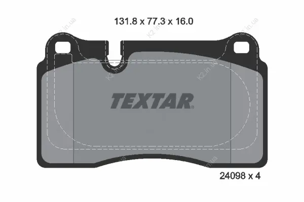 Комплект гальмівних колодок задн, CHEVROLET CORVETTE SEAT LEON, LEON SC, LEON ST ASTON MARTIN DB9 VANTAGE, DBS, DBS VOLANTE, VANQUISH VANTAGE, VANQUISH VOLANTE, VANTAGE VANTAGE 2.0-6.2 06.11- TEXTAR 2409803 (фото 1)