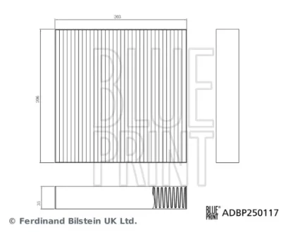 Фільтр салону BLUE PRINT ADBP250117