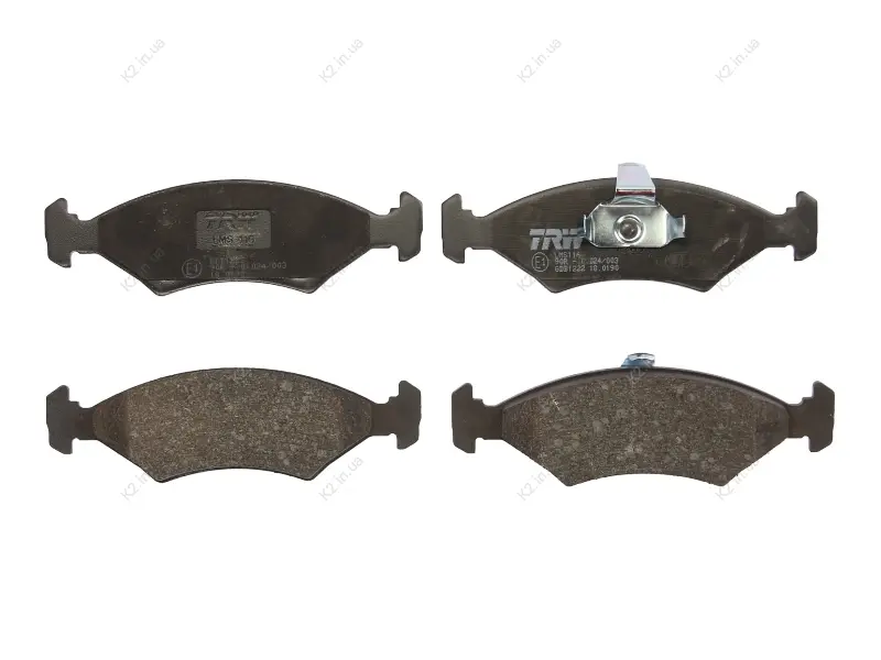 Комплект гальмівних колодок передн, FERRARI MONDIAL FORD COURIER, ESCORT III EXPRESS, ESCORT IV, FIESTA, FIESTA I, FIESTA III, FIESTA IV, PUMA 1.0-3.2 03.81-08.03 TRW GDB1222 (фото 1)