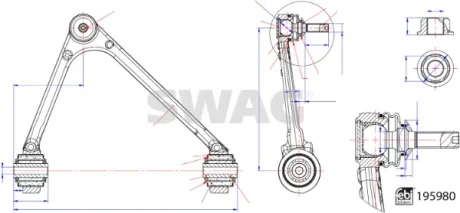 Важіль підвіски (Swag) SWAG 33111935