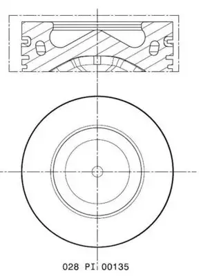 Поршень MAHLE KNECHT 028 PI 00135 000 (фото 1)