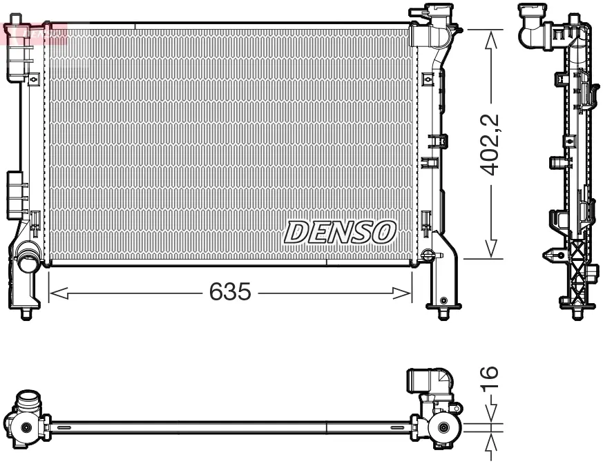 Радіатор охолоджування DENSO DRM43012 (фото 1)