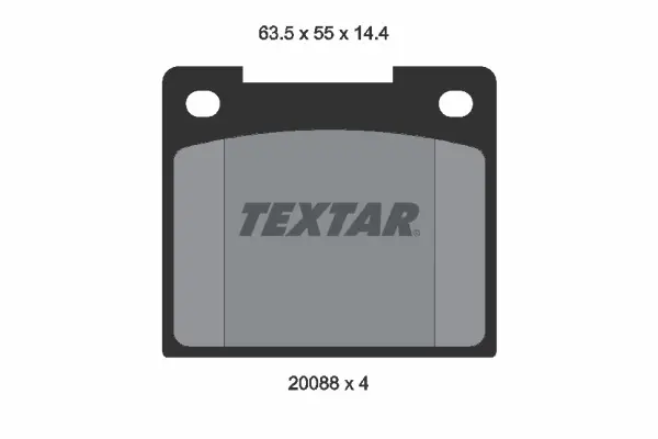 Комплект гальмівних колодок TEXTAR 2008802 (фото 1)