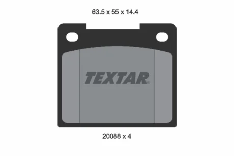 Комплект гальмівних колодок TEXTAR 2008802