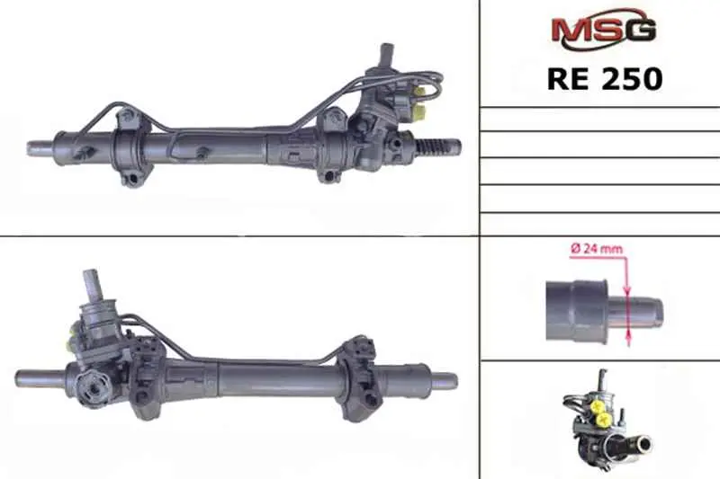 Рульова рейка з ГПК нова Renault Kangoo 97-07 MSG RE250 (фото 1)